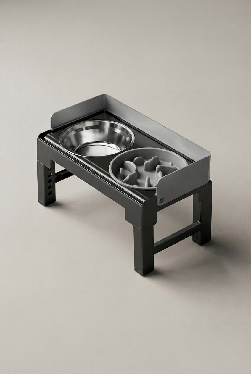 Premium Raised Dog Feeder with Stainless Steel Bowls
