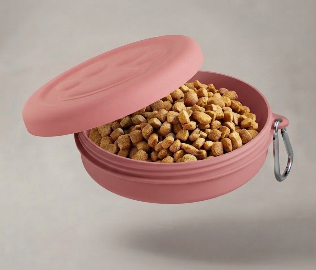 Portable Pet Travel Kit – Leak-Proof 2-in-1 Feeding & Treat Bowl for Outdoor Adventures
