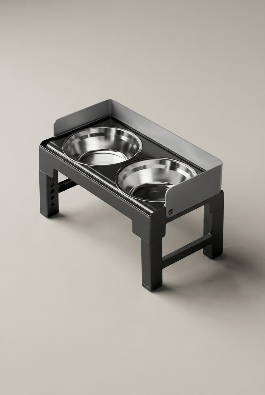 Premium Raised Dog Feeder with Stainless Steel Bowls