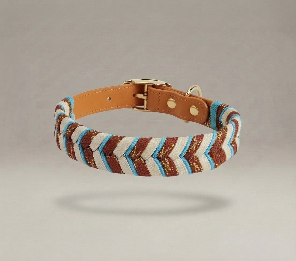 Unique Style: Handcrafted Woven Luxury Dog Collar