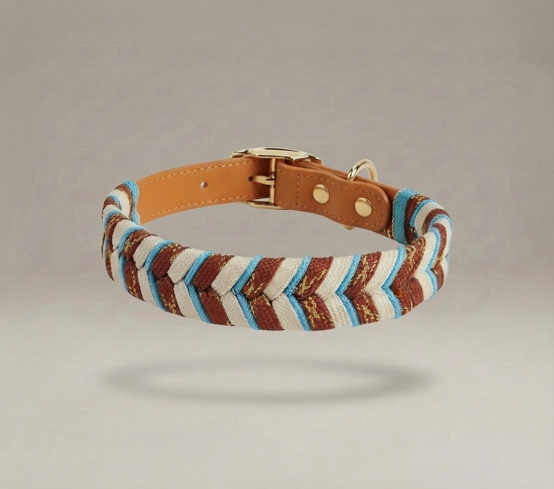Unique Style: Handcrafted Woven Luxury Dog Collar