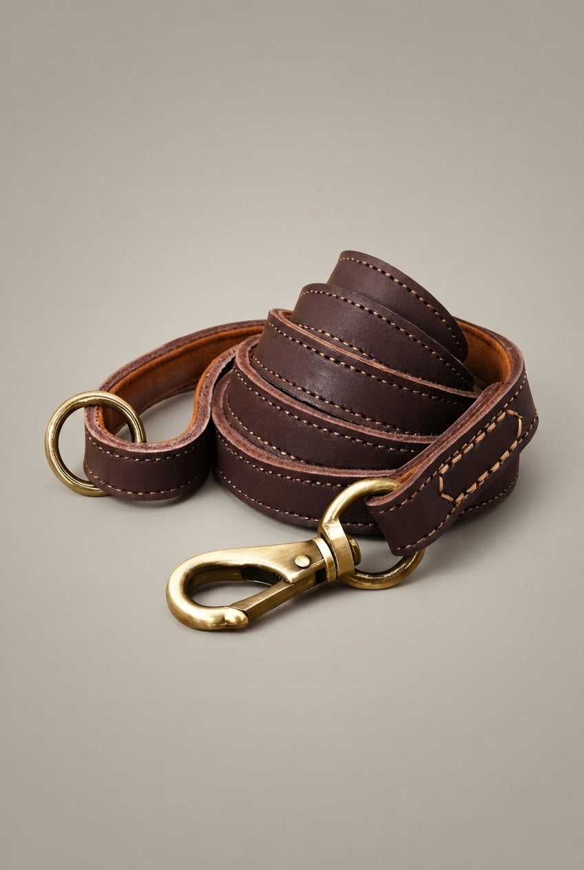 Real Leather Dog Leash D